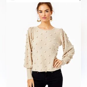Lilly Pulitzer Kippa Sweater XS Heathered Latte